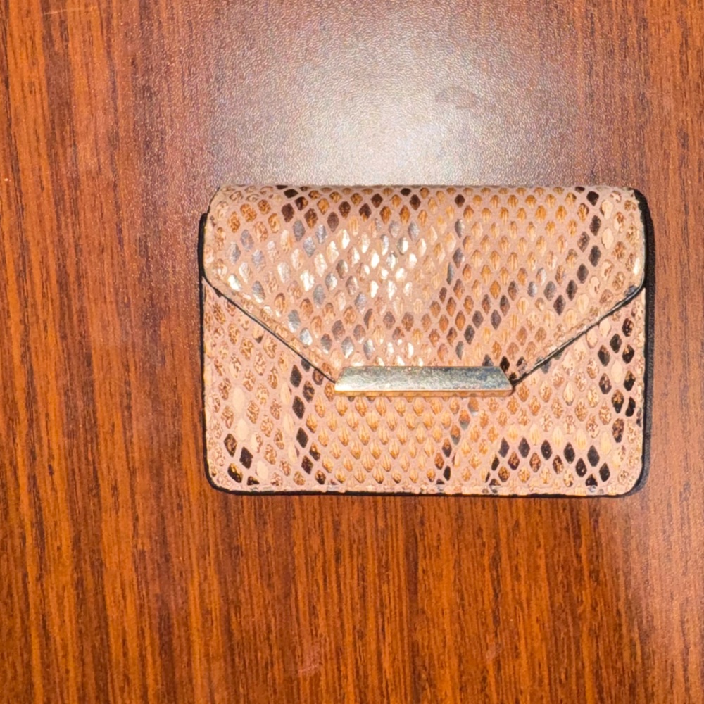 H&M faux snakeskin wallet barely used.